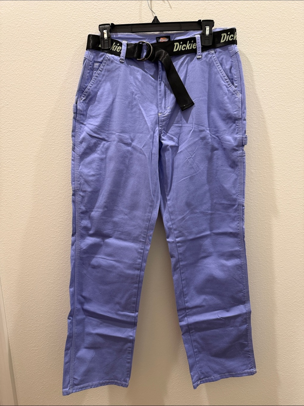 Dickies Women’s Lavender Cargo Pants with Logo Belt